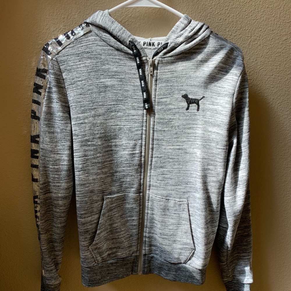 PINK by Victoria’s Secret Sequins ZIP Hoodie
